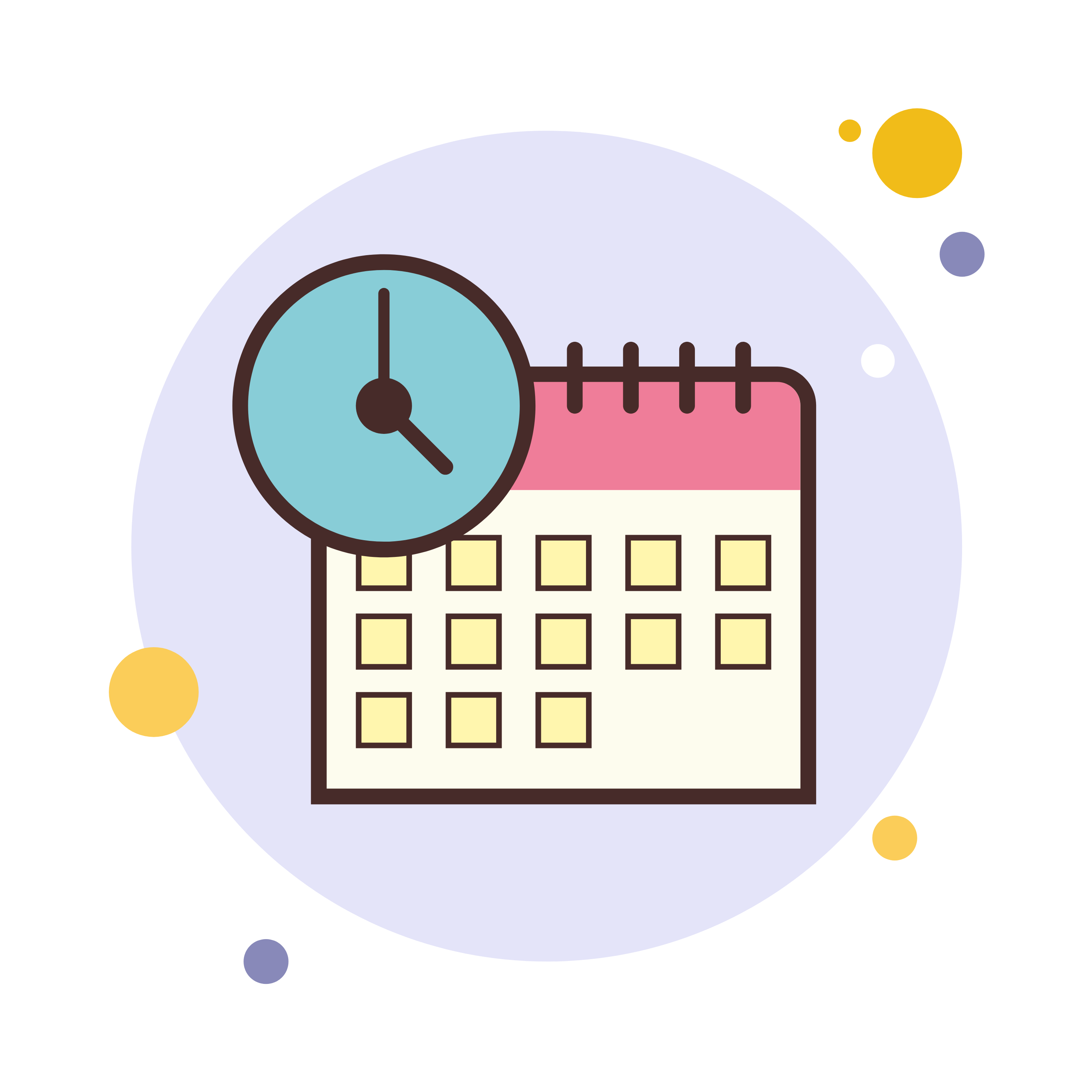 Calendar and clock icon